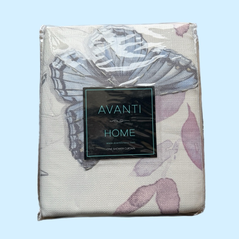 Avanti In The Garden Shower Curtain 72×72 Floral Polyester Bathroom Curtain - Picture 2 of 3